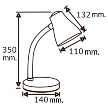 1900011-RO FLEXO SOBREMESA E27 ROSA