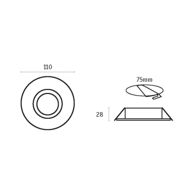 10283 ARO EMPOTRABLE BASC ALU SKIP MAXI ø110mm
