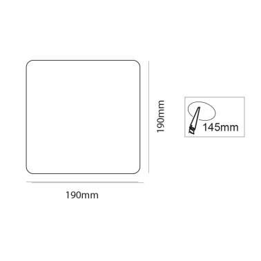 SMC-22-40 DOWNLIGHT LED CUAD 22W 4000K S/MARCO
