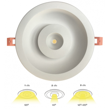 NEST-15-6-30 DOWNLIGHT LED 15/6W 3000K 3 ENCENDIDO
