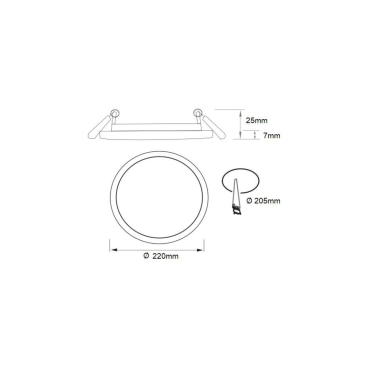NMX-ERP-30-30 DOWNLIGHT LED RED PLATA 30W 3000K