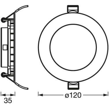 573079 DOWNLIGHT LED REDONDO EMP 8W 3000K LEDVANCE