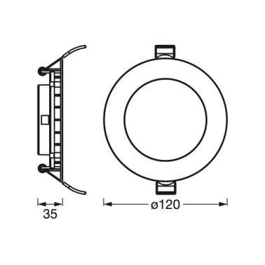 573192 DOWNLIGHT LED REDONDO EMP 8W 6500K LEDVANCE