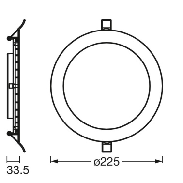 573093 DOWNLIGHT LED REDONDO EMP 22W 3000K LEDVANCE