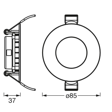 573055 DOWNLIGHT LED REDONDO EMP 4,5W 3000K LEDVANCE