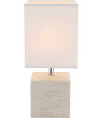 21675 LAMPARA SOBREMESA CERAMICA BEIGE  1XE14 40W  GERI GLOBO