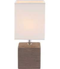 21677 LAMPARA SOBREMESA CERAMICA MARRON  1XE14 40W GERI GLOBO