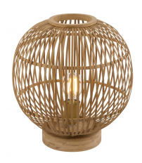 15368T LAMPARA SOBREMESA BAMBU NATURAL  1XE27 60W HILDEGARD GLOBO