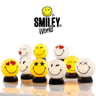 SM-2001/LY06 LAMPARA SOBREMESA AMARILLA 1xE27 SMILEY OJOS X ONLI