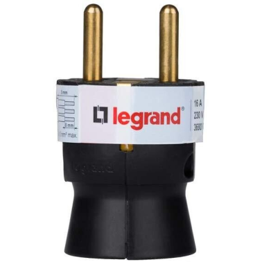 050177 CLAVIJA AEREA TTL 16A 250V NEGRA LEGRAND