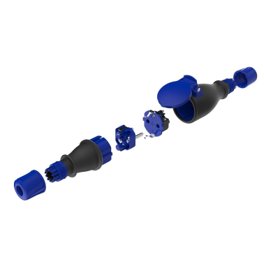 706T CLAVIJA CAUCHO NEGRA IP54 16A 250V SOLERA