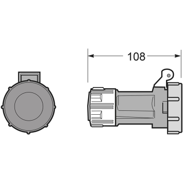 24960 BASE AEREA PLUG IP67 16A 2P + TTL FAMATEL