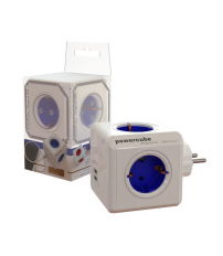 1202 LADRON POWER CUBE + 2 USB AZUL