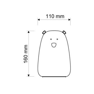 2400613-BL LUZ NOCHE SILICONA LED OSO BLANCO