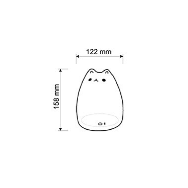 2400614 LUZ NOCHE SILICONA LED GATO