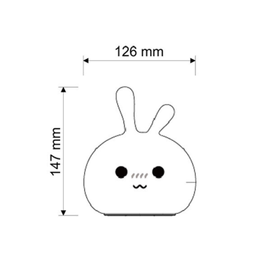 2400612 LUZ NOCHE SILICONA LED CONEJO