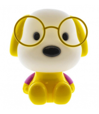 05-004-14-130 LUZ NOCHE INFANTIL PERRO AMARILLA 1xE14 CRISTAL RECORD