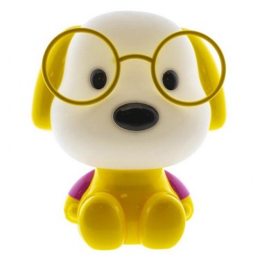 05-004-14-130 LUZ NOCHE INFANTIL PERRO AMARILLA 1xE14 CRISTAL RECORD