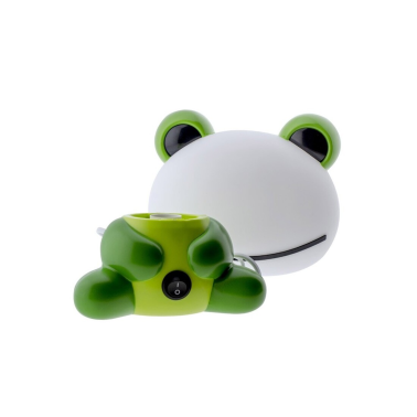 05-005-14-160 LUZ NOCHE INFANTIL RANA VERDE 1xE14 CRISTAL RECORD