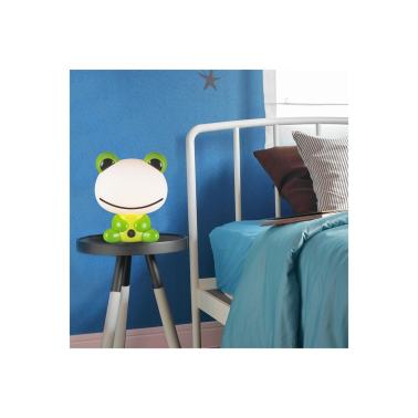 05-005-14-160 LUZ NOCHE INFANTIL RANA VERDE 1xE14 CRISTAL RECORD