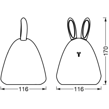 602113 LUZ DE NOCHE INFANTIL RGBW 0,5W NIGHTLUX RABBIT TOUCH LEDVANCE