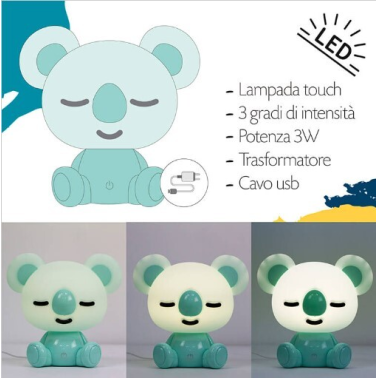 073/LG LUZ NOCHE INFANTIL LED HIPOPOTAMO GRIS 4000K 55Lm IP20 ONLI