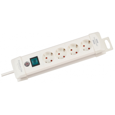 1952240100 BASE MULTIPLE PREMIUM LINE 4T 1,8m BLANCA C/INTERRUPTOR BRENNENSTUHL