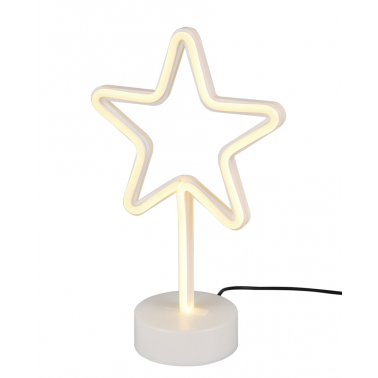R55230101 LAMPARA SOBREMESA EFECTO NEON ESTRELLA TRIO