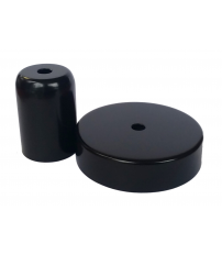CONJUNTO FLORON Y PORTALAMPARAS METALICOS NEGRO