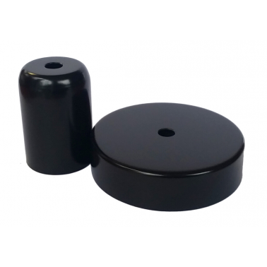 CONJUNTO FLORON Y PORTALAMPARAS METALICOS NEGRO