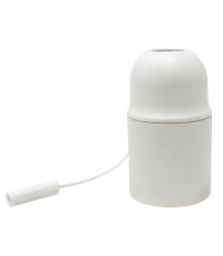 H038837 PORTALAMPARAS INTERRUPTOR LISO E27 BLANCO KOALA