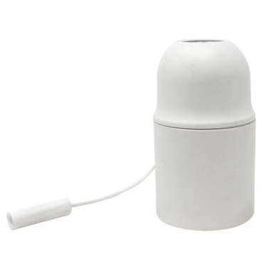 H038837 PORTALAMPARAS INTERRUPTOR LISO E27 BLANCO KOALA