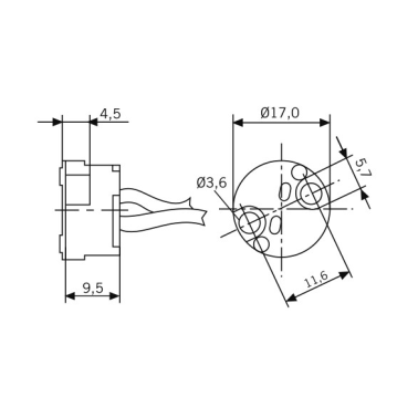 1200579 PORTALAMPARAS HALOGENA CON CABLE 45cm