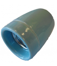1200545-AZ PORTALAMPARAS CERAMICO VINTAGE AZUL