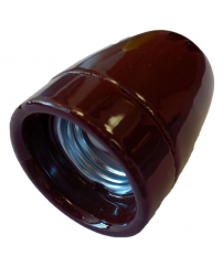 1200545-M PORTALAMPARAS CERAMICO VINTAGE MARRON