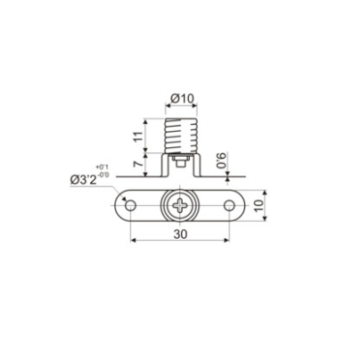 12.025 PORTALAMPARAS MIGNONET E10 CON PUENTE