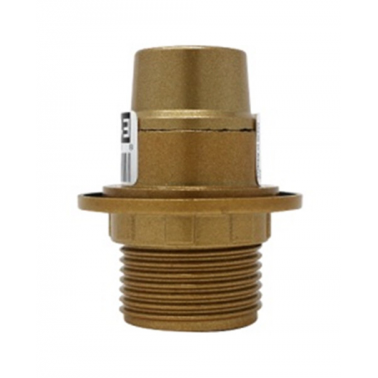 H038830 PORTALAMPARAS E14 DORADO CON TOPE Y ARANDELA KOALA