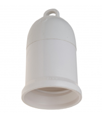 6618 BL PORTALAMPARAS LISO DE RESINA E27 BLANCO SO