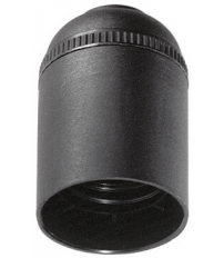 6829CLN-U PORTALAMPARAS LISO E27 NEGRO SOLERA