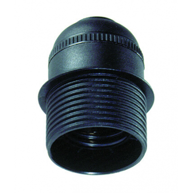 6829CTN-U PORTALAMPARAS CON TOPE E27 NEGRO UNIT