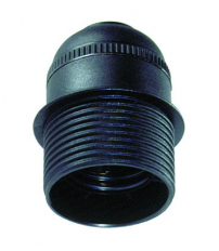 6829CTN PORTALAMPARAS CON TOPE E27 NEGRO SOLERA