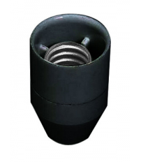 PORTALAMPARAS CONICO E14 NEGRO BAQUELITA