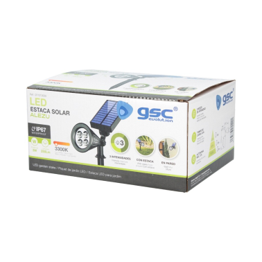 201210005 ESTACA LED SOLAR REG ALEZU 3300K IP67 GSC