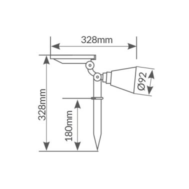 201210005 ESTACA LED SOLAR REG ALEZU 3300K IP67 GSC