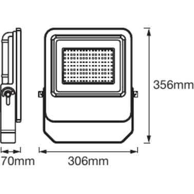 PROYECTOR LED NEGRO 100W 8800LM 4000K