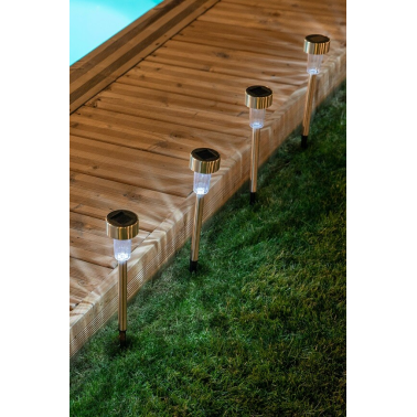 1017-B ESTACA SOLAR FRIA ACERO INOX + DIFUSOR PVC 33,5cm GALIX