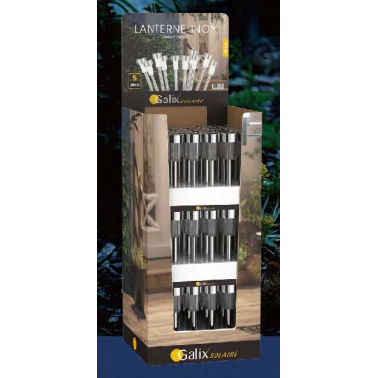 1017-B ESTACA SOLAR FRIA ACERO INOX + DIFUSOR PVC 33,5cm GALIX