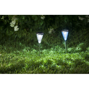 G17 ESTACA SOLAR RGB INOX + DIFUSOR VIDRIO 37cm GALIX