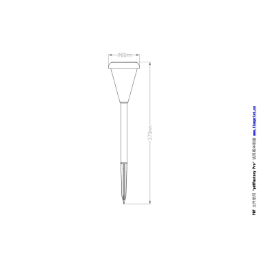 G17 ESTACA SOLAR RGB INOX + DIFUSOR VIDRIO 37cm GALIX