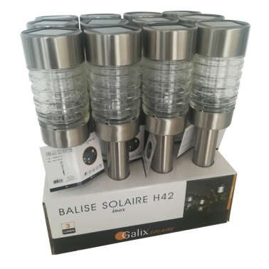 G2018 ESTACA SOLAR FRIA 2 EN 1 INOX + DIFUSOR VIDRIO 45cm GALIX